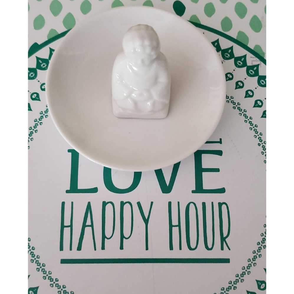 White Zen Ring/Jewerly Tray